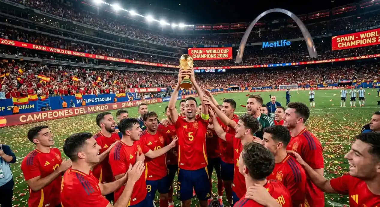 Spanien fejrer VM-titlen 2026 efter sejren over Argentina